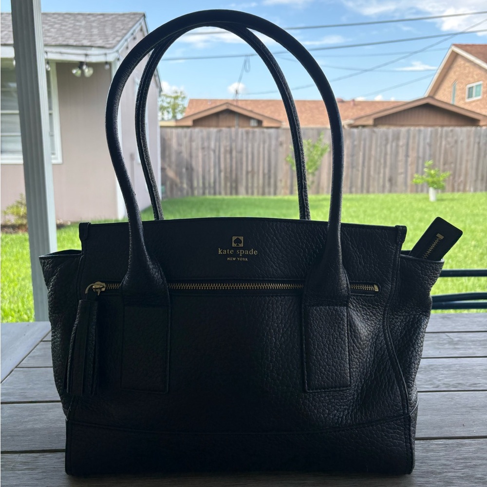 Kate Spade Black Leather Shoulder Bag - Picture 3 of 10
